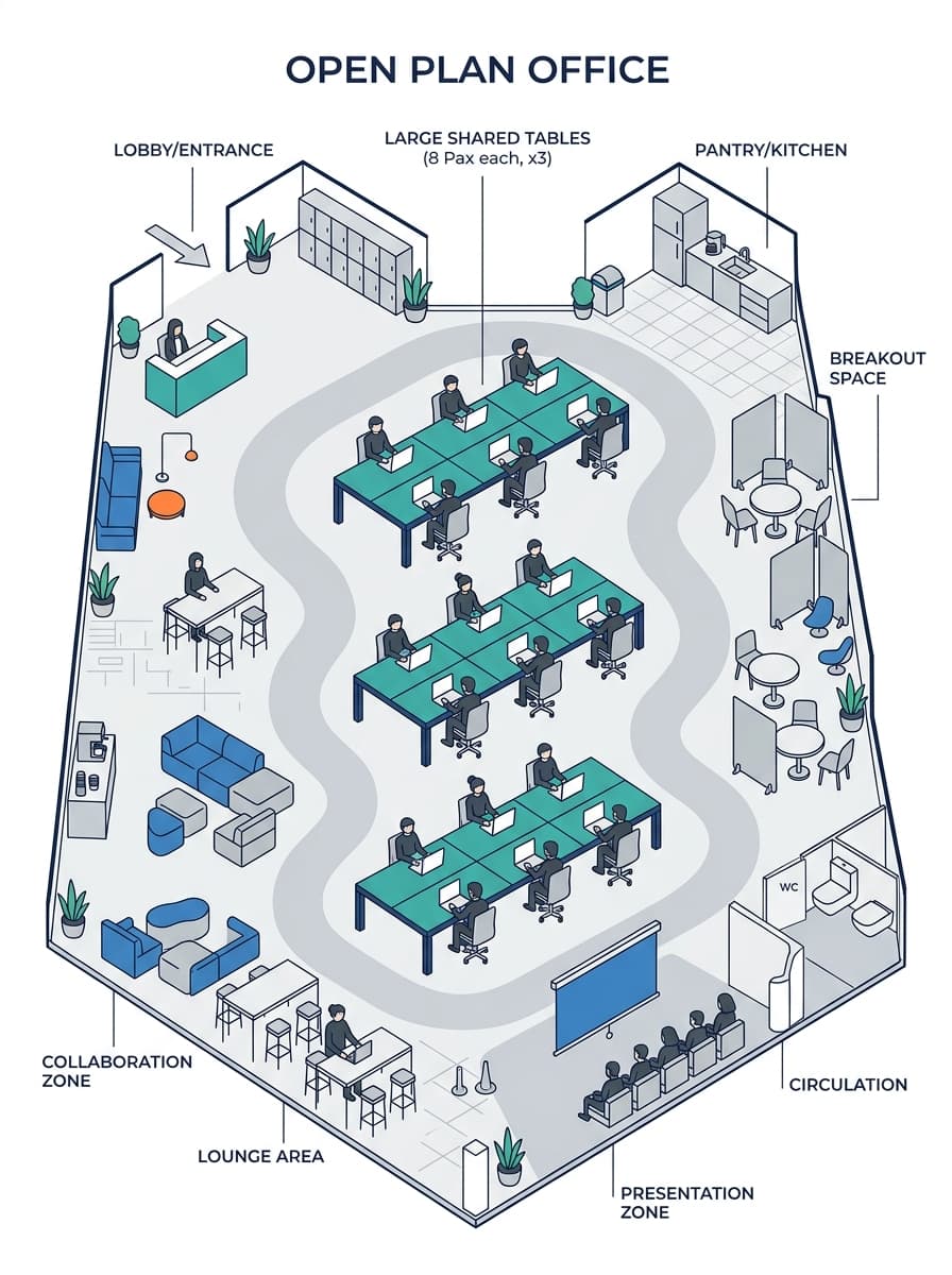 Which office layout is best for the new floor?